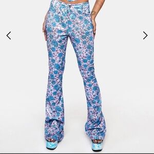 WILD ROSE FLORAL PRINT TROUSERS